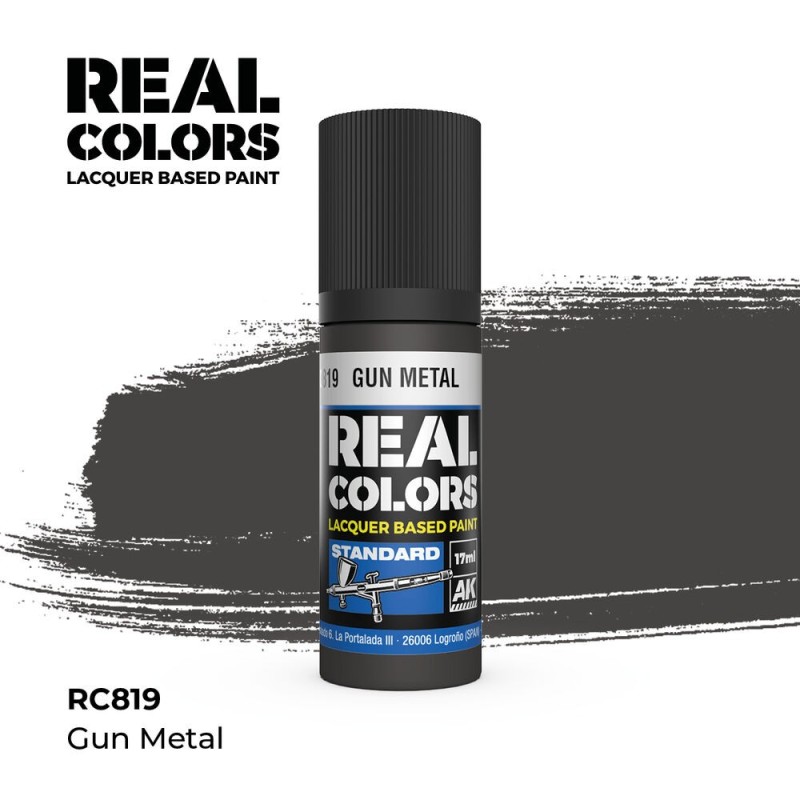 AK - Peinture Real Colors : Gun Metal - 17 ml