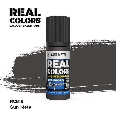 AK - Peinture Real Colors : Gun Metal - 17 ml