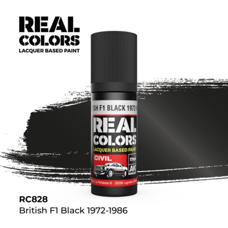 AK - Peinture Real Colors : British F1 Black 1972 - 1986 - 17 ml