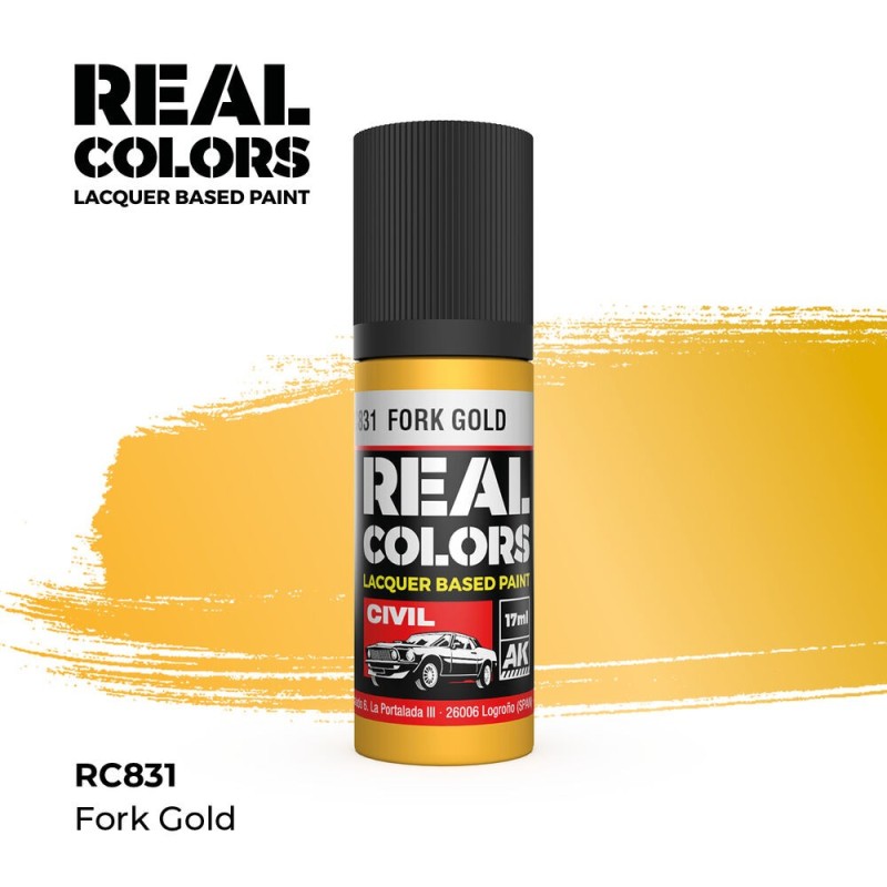 AK - Peinture Real Colors : Fork Gold - 17 ml