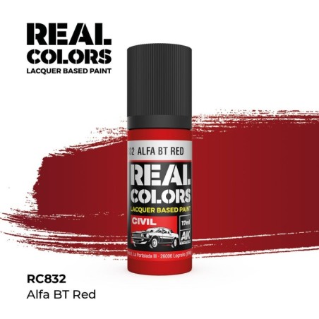 AK - Peinture Real Colors : Alfa BT Red - 17 ml