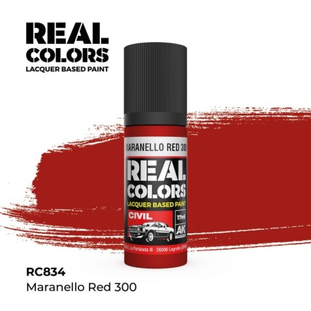 AK - Peinture Real Colors : Maranello Red 300 - 17 ml