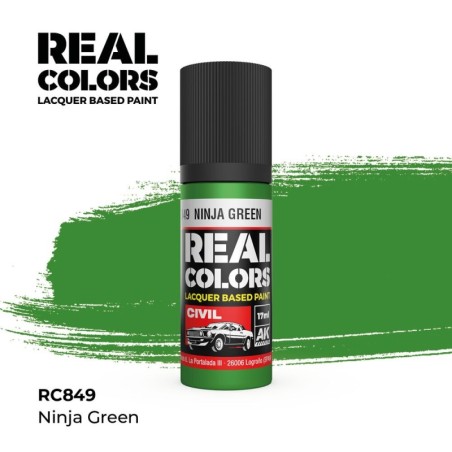 AK - Peinture Real Colors : Ninja Green - 17 ml