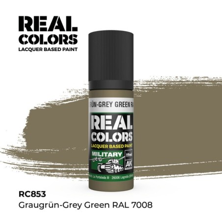 AK - Peinture Real Colors : Graugrün - Grey Green RAL 7008 - 17 ml