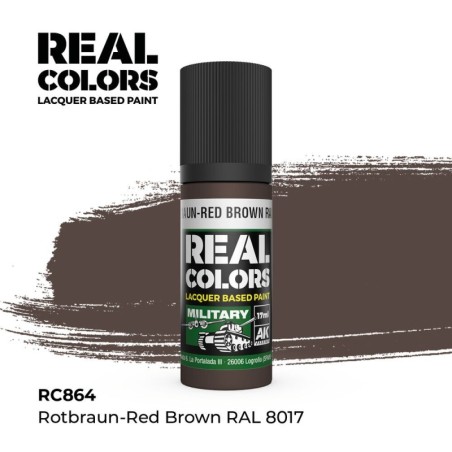AK - Peinture Real Colors : Rotbraun - Red Brown RAL 8017 - 17 ml