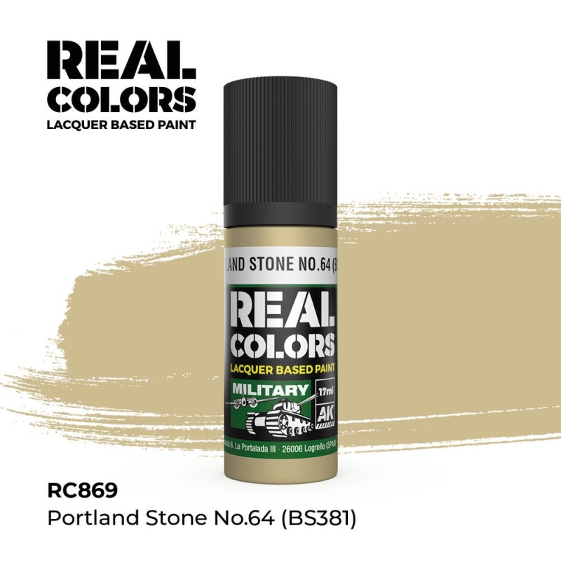 AK - Peinture Real Colors : Portland Stone No.64 (BS381) - 17 ml