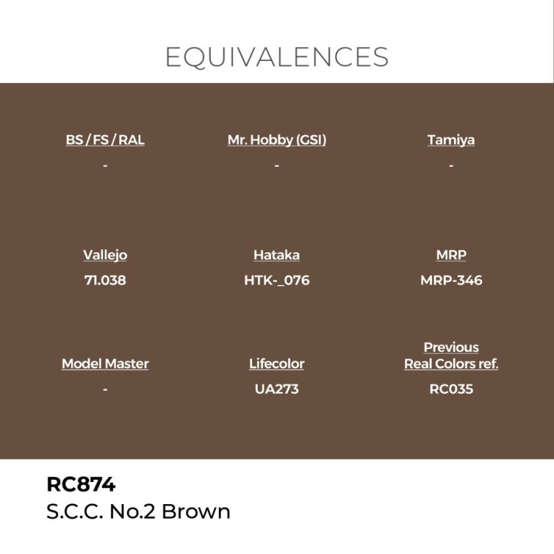  AK - Peinture Real Colors : S.c.c. No.2 Brown - 17 ml