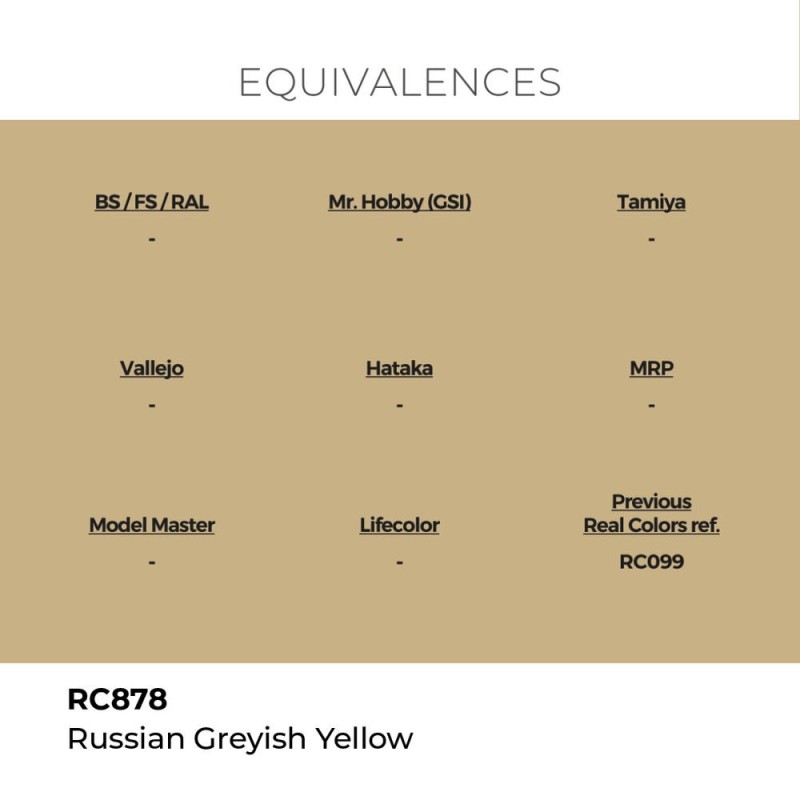  AK - Peinture Real Colors : Russian Greyish Yellow - 17 ml
