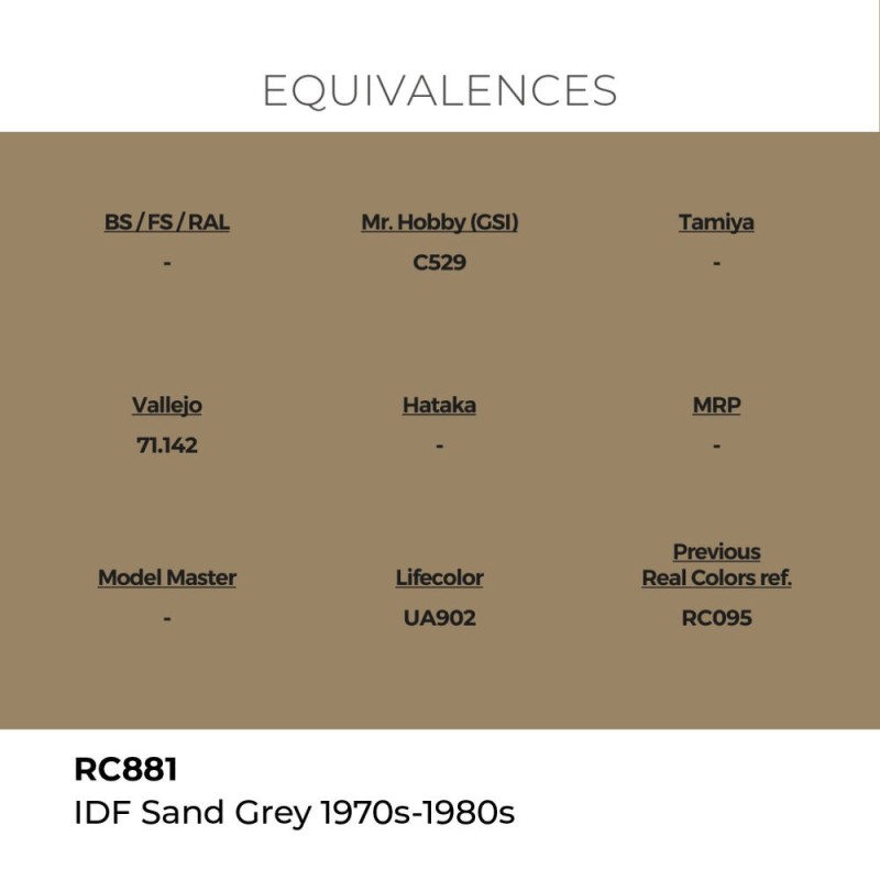  AK - Peinture Real Colors : IDF Sand Grey 1970S - 1980S - 17 ml
