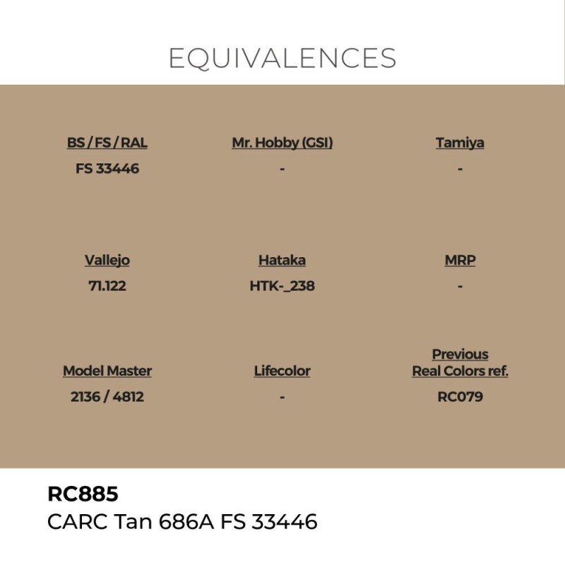  AK - Peinture Real Colors : Carc Tan 686A FS 33446 - 17 ml
