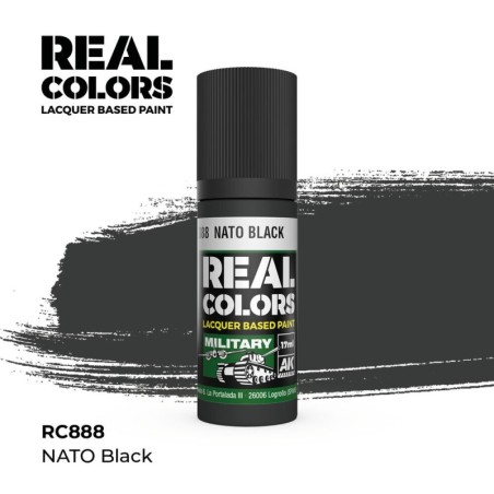 AK - Peinture Real Colors : NATO Black - 17 ml