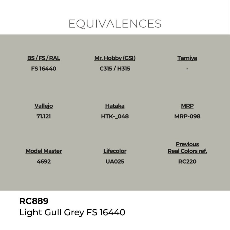  AK - Peinture Real Colors : Light Gull Grey FS 16440 - 17 ml