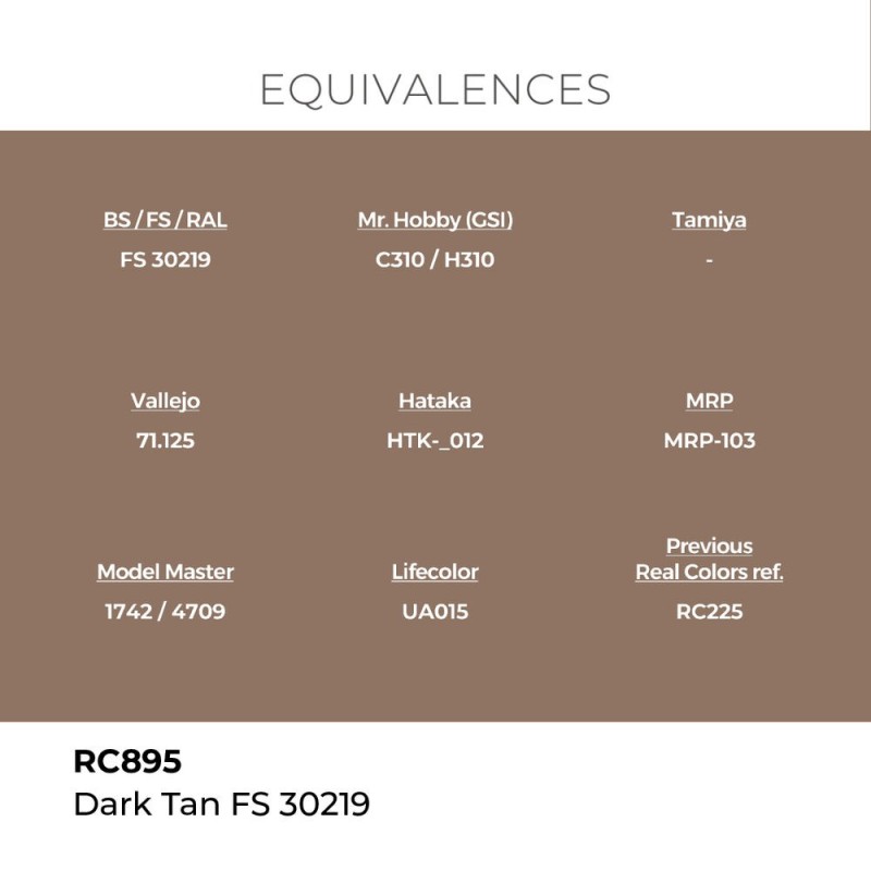  AK - Peinture Real Colors : Dark Tan FS 30219 - 17 ml