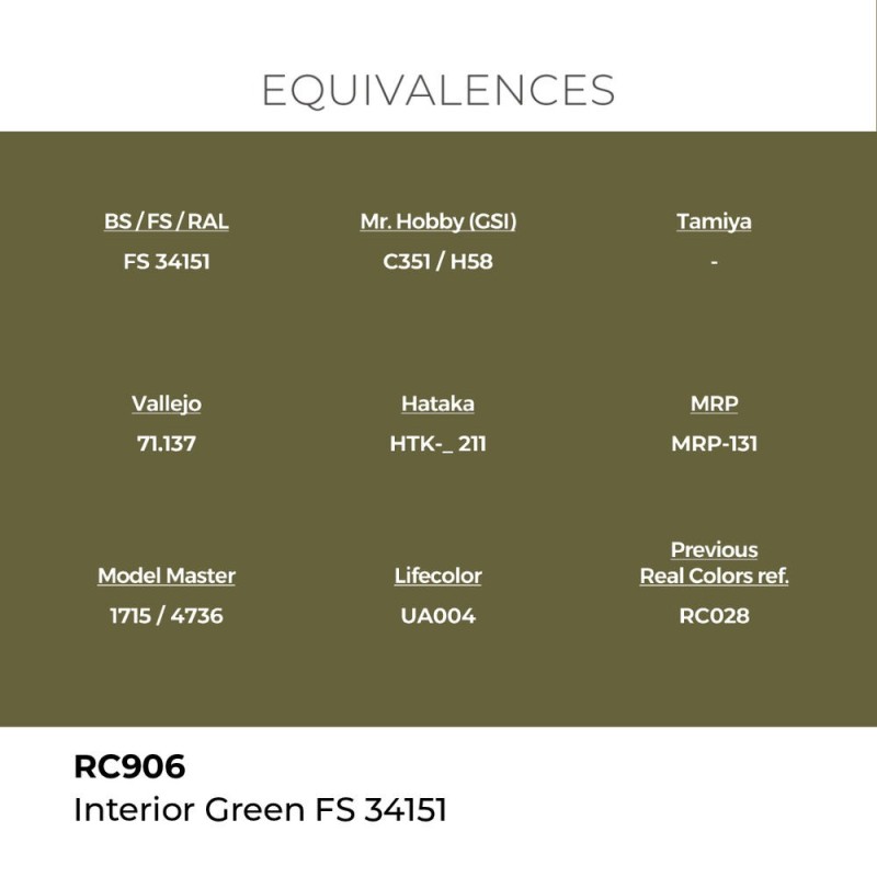  AK - Peinture Real Colors : Interior Green FS 34151 - 17 ml