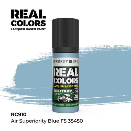 AK - Peinture Real Colors : Air Superiority Blue FS 35450 - 17 ml
