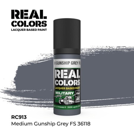 AK - Peinture Real Colors : Medium Gunship Grey FS 36118 - 17 ml