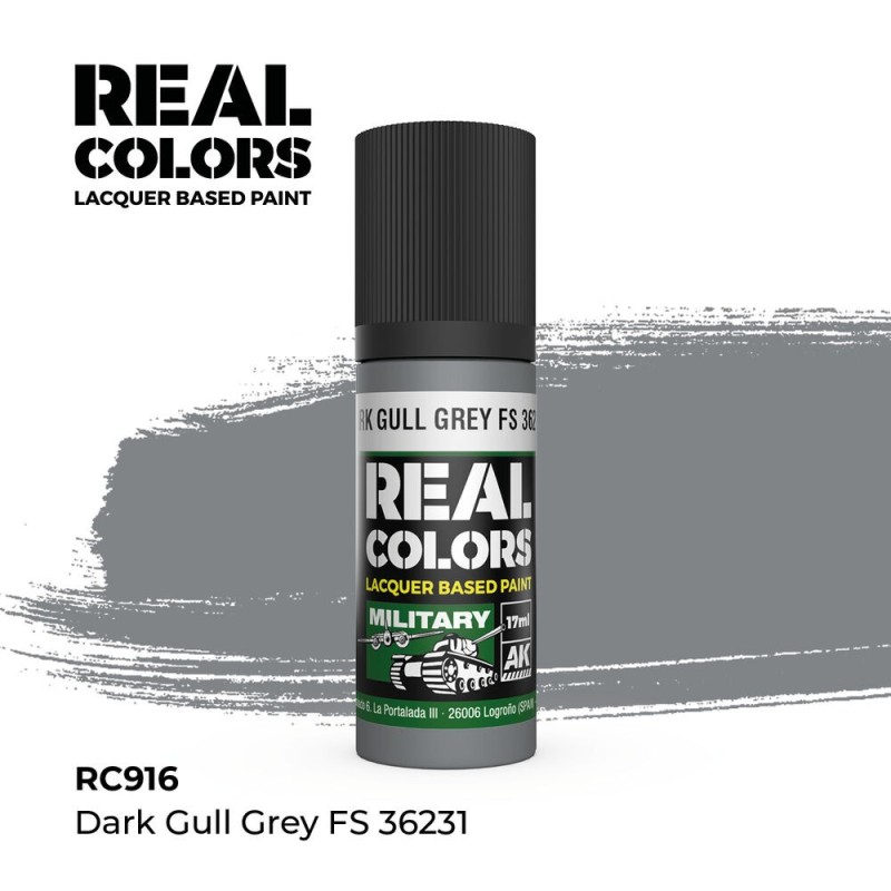 AK - Peinture Real Colors : Dark Gull Grey FS 36231 - 17 ml