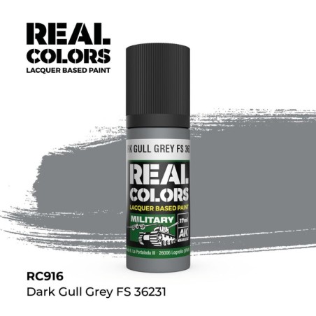 AK - Peinture Real Colors : Dark Gull Grey FS 36231 - 17 ml