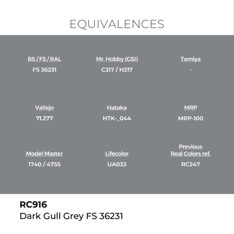  AK - Peinture Real Colors : Dark Gull Grey FS 36231 - 17 ml