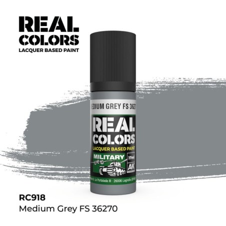AK - Peinture Real Colors : Medium Grey FS 36270 - 17 ml