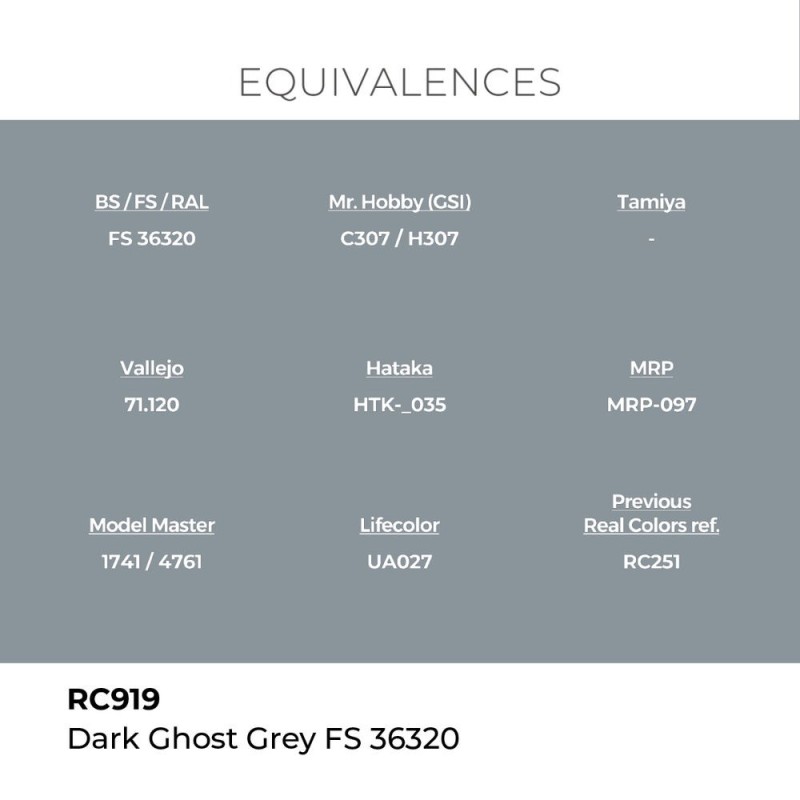 AK - Peinture Real Colors : Dark Ghost Grey FS 36320 - 17 ml