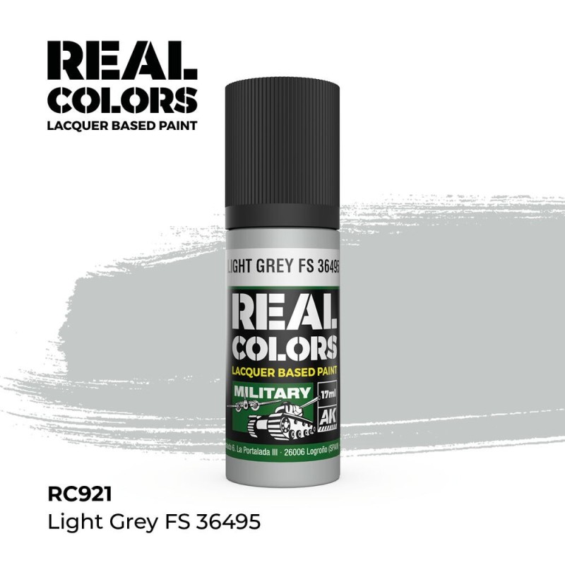 AK - Peinture Real Colors : Light Grey FS 36495 - 17 ml