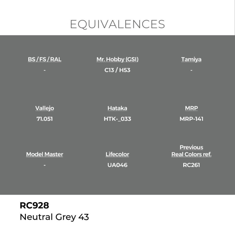  AK - Peinture Real Colors : Neutral Grey 43 - 17 ml