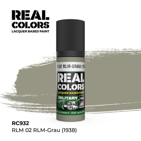 AK - Peinture Real Colors : RLM 02 RLM - Grau (1938) - 17 ml
