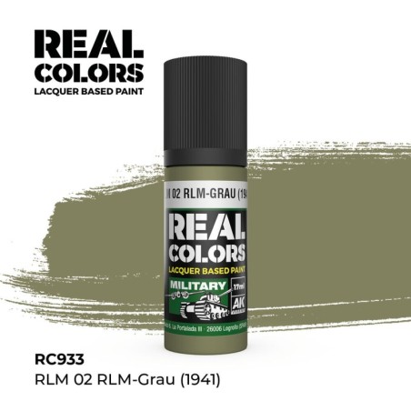 AK - Peinture Real Colors : RLM 02 RLM - Grau (1941) - 17 ml
