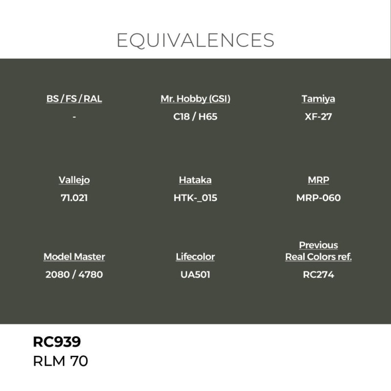  AK - Peinture Real Colors : RLM 70 - 17 ml