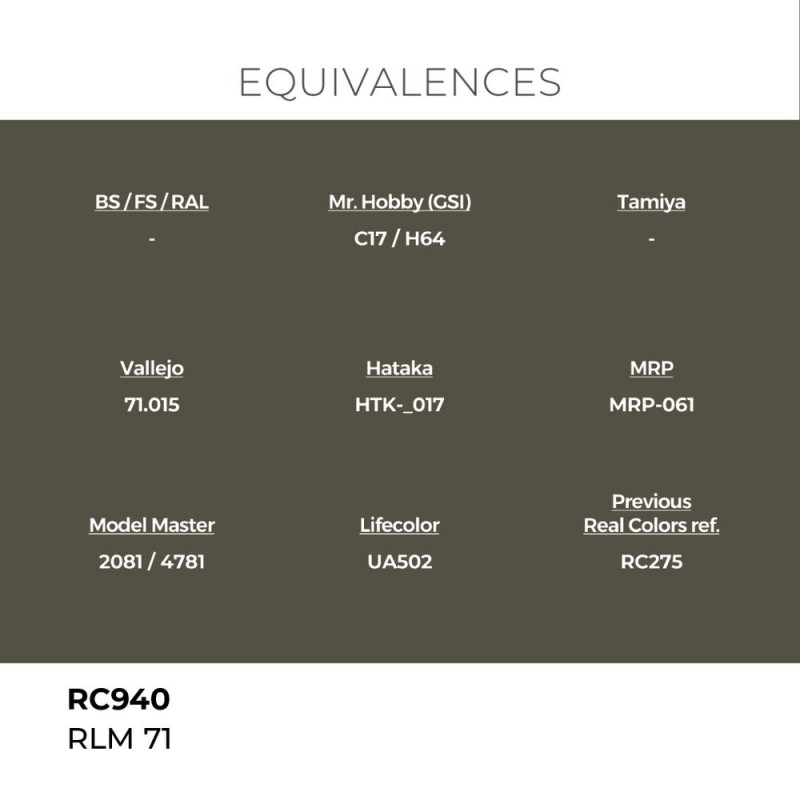  AK - Peinture Real Colors : RLM 71 - 17 ml