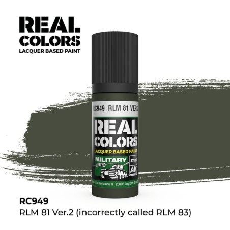 AK - Peinture Real Colors : RLM 81 Ver.2 (incorrectly called RLM 83) - 17 ml