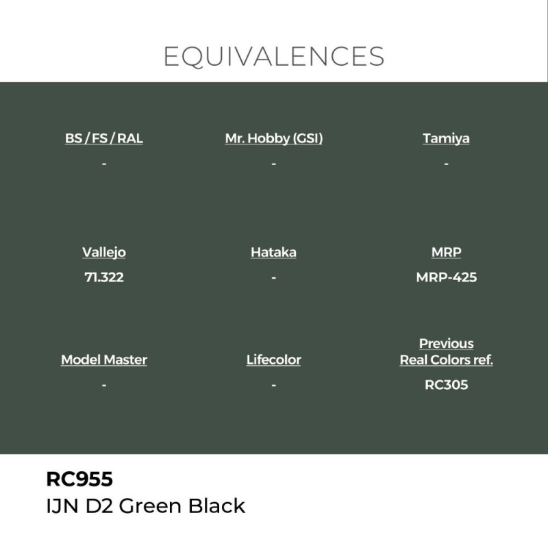  AK - Peinture Real Colors : IJN D2 Green Black - 17 ml