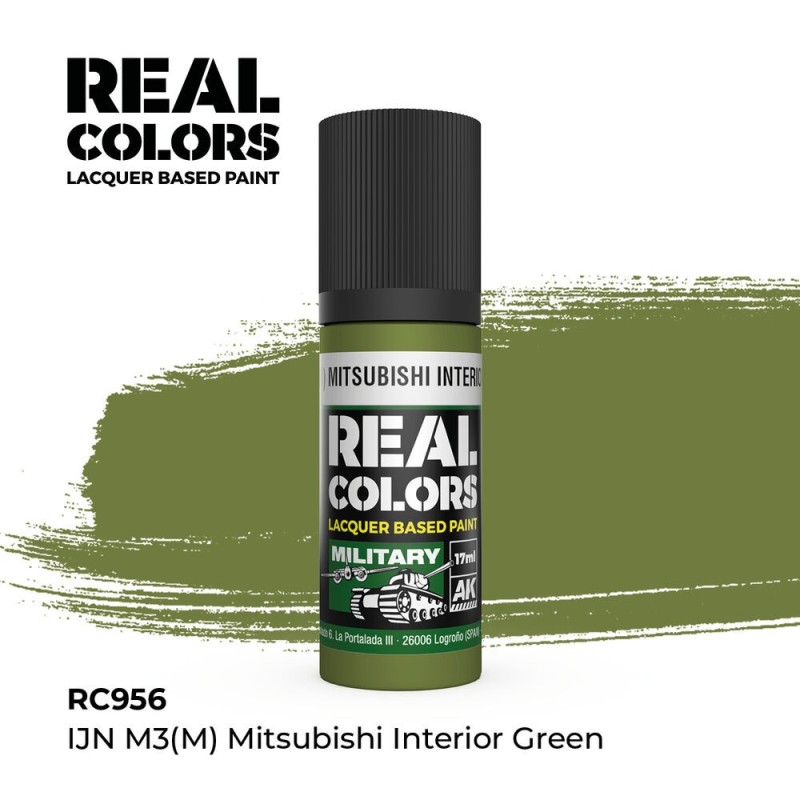 AK - Peinture Real Colors : IJN M3 (M) Mitsubishi Interior Green - 17 ml