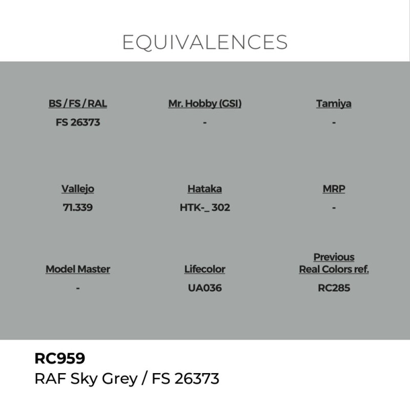  AK - Peinture Real Colors : RAF Sky Grey - 17 ml
