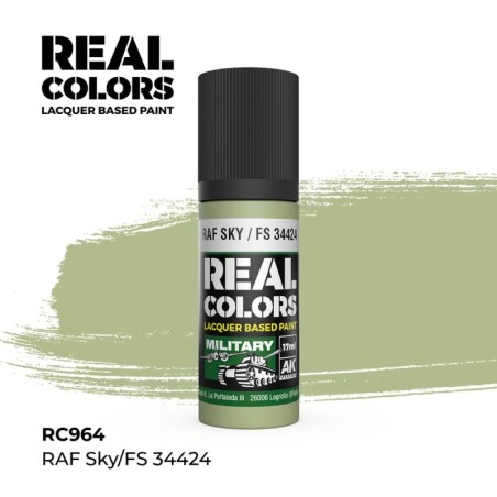 AK - Peinture Real Colors : RAF Sky / FS 34424 - 17 ml