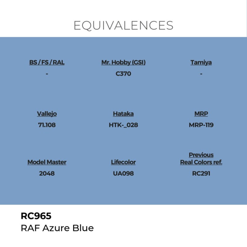  AK - Peinture Real Colors : RAF Azure Blue - 17 ml