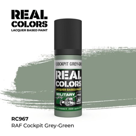 AK - Peinture Real Colors : RAF Cockpit Grey - Green - 17 ml