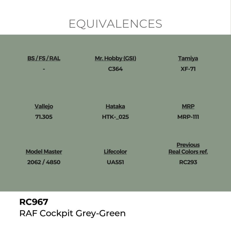  AK - Peinture Real Colors : RAF Cockpit Grey - Green - 17 ml