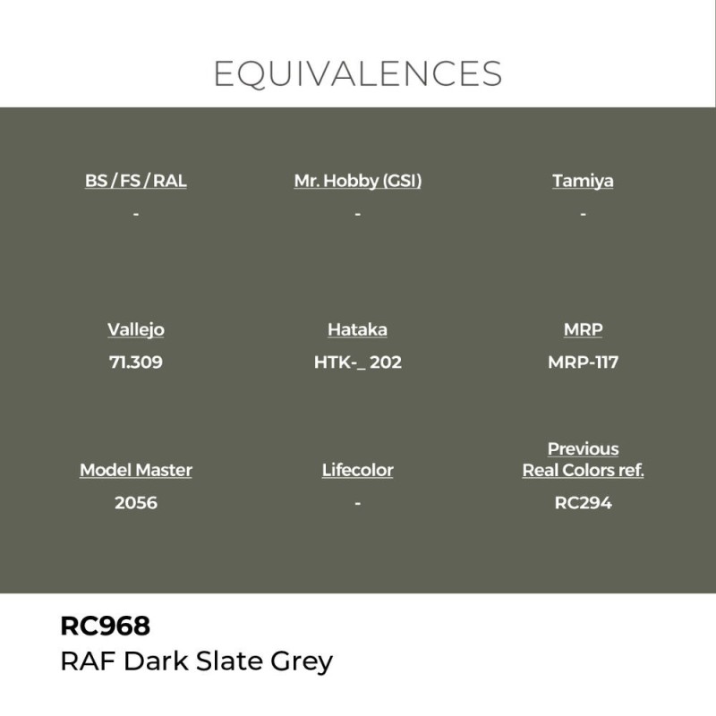  AK - Peinture Real Colors : RAF Dark Slate Grey - 17 ml