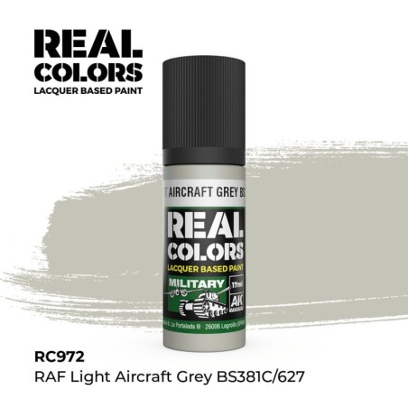 AK - Peinture Real Colors : RAF Light Aircraft Grey Bs381c/627 - 17 ml