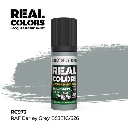 AK - Peinture Real Colors : RAF Barley Grey Bs381c/626 - 17 ml