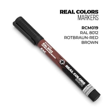 AK - Peinture Real Colors : Real Colors Markers: RAL 8012 Rotbraun - Red Brown