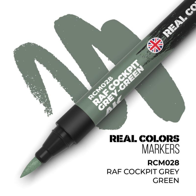  AK - Peinture Real Colors : Real Colors Markers: RAF Cockpit Grey - Green