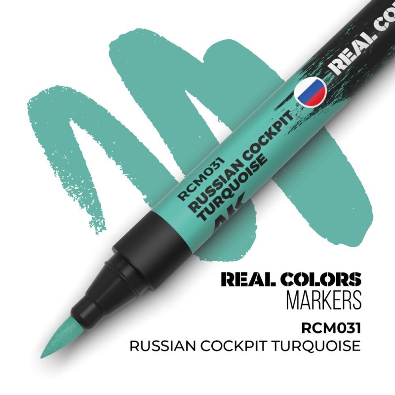  AK - Peinture Real Colors : Real Colors Markers: Russian Cockpit Torquoise