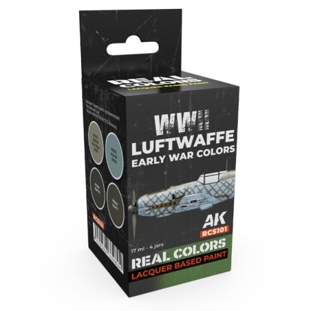 AK - Set de peintures Real Colors : WWII Luftwaffe Early War Colors