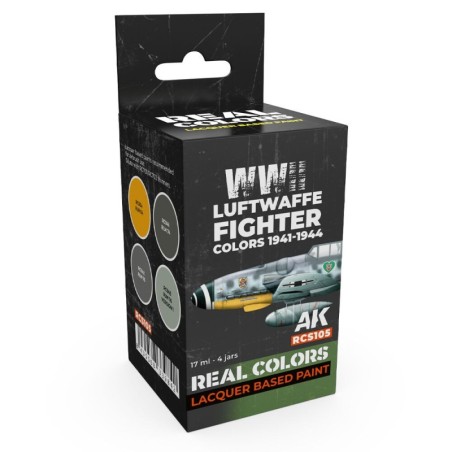AK - Set de peintures Real Colors : Luftwaffe Fighter Colors 1941 - 1944