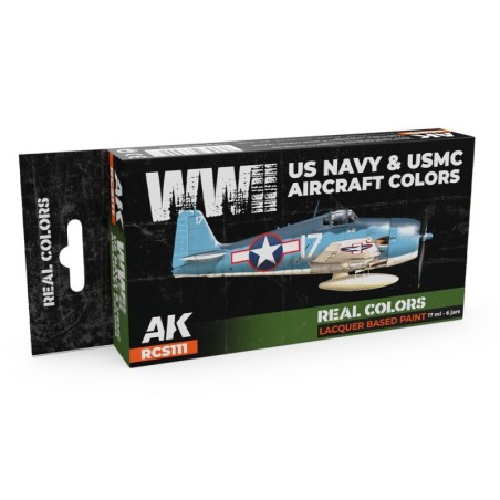 AK - Set de peintures Real Colors : WWII US Navy & USMC Aircraft Colors