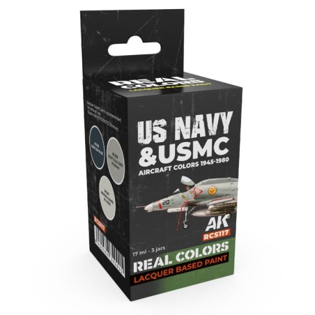 AK - Set de peintures Real Colors : US Navy & USMC Aircraft Colors 1945 - 1980