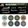 AK - Set de peintures Real Colors : US Air Force & Ang Aircraft Colors 1960s - 1980s